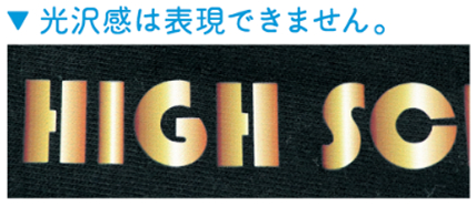 光沢感は表現できません