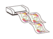 シートに印刷されている様子のイラスト