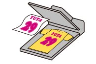 シートをTシャツに圧着させている様子のイラスト